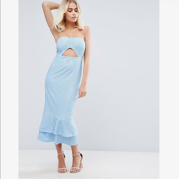 ASOS Dresses & Skirts - Asos Pretty Little Thing Lace Bandeau Midi Dress